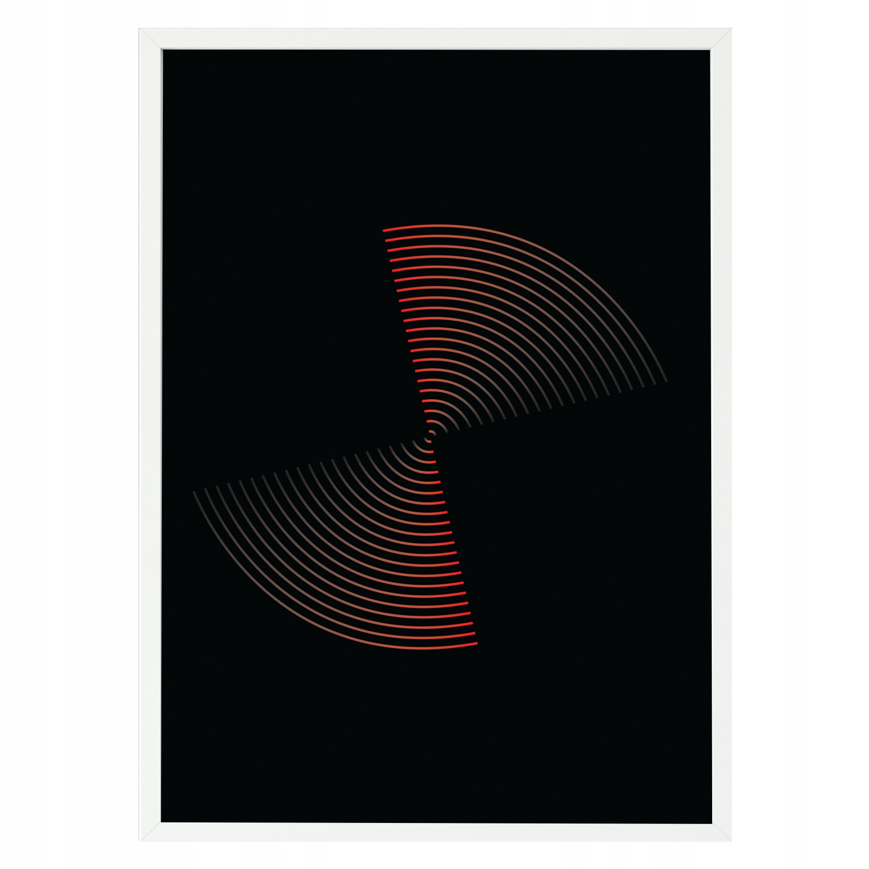 

Plakat w ramie duży 40x60cm czerwona abstrakcja