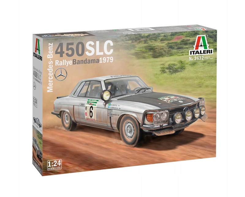 Italeri 3632 , Mercedes-Benz 450SLC Rally Bandama 1979 , 1:24