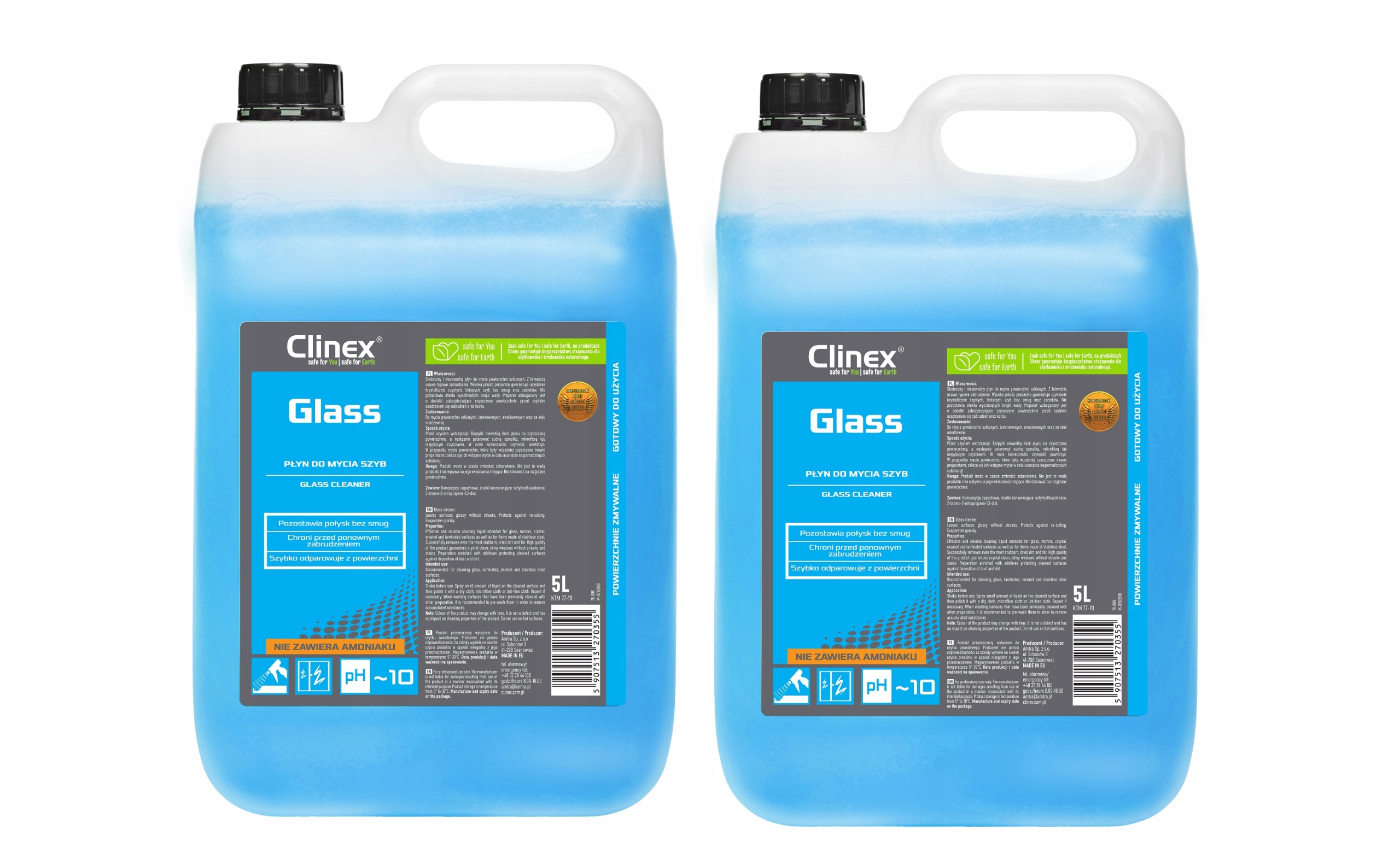 

Clinex Glass Płyn Do Mycia Szyb Luster 5L