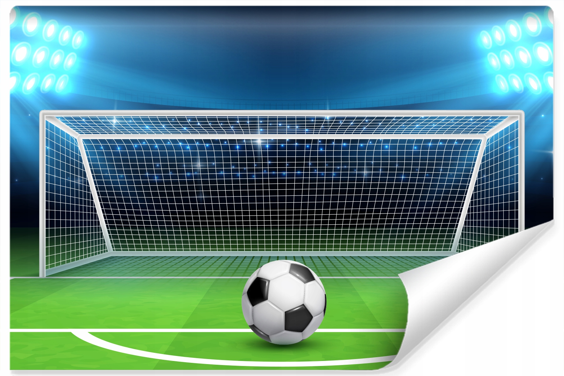 

Fototapeta Bramka Piłka Nożna Stadion 3D 135x90