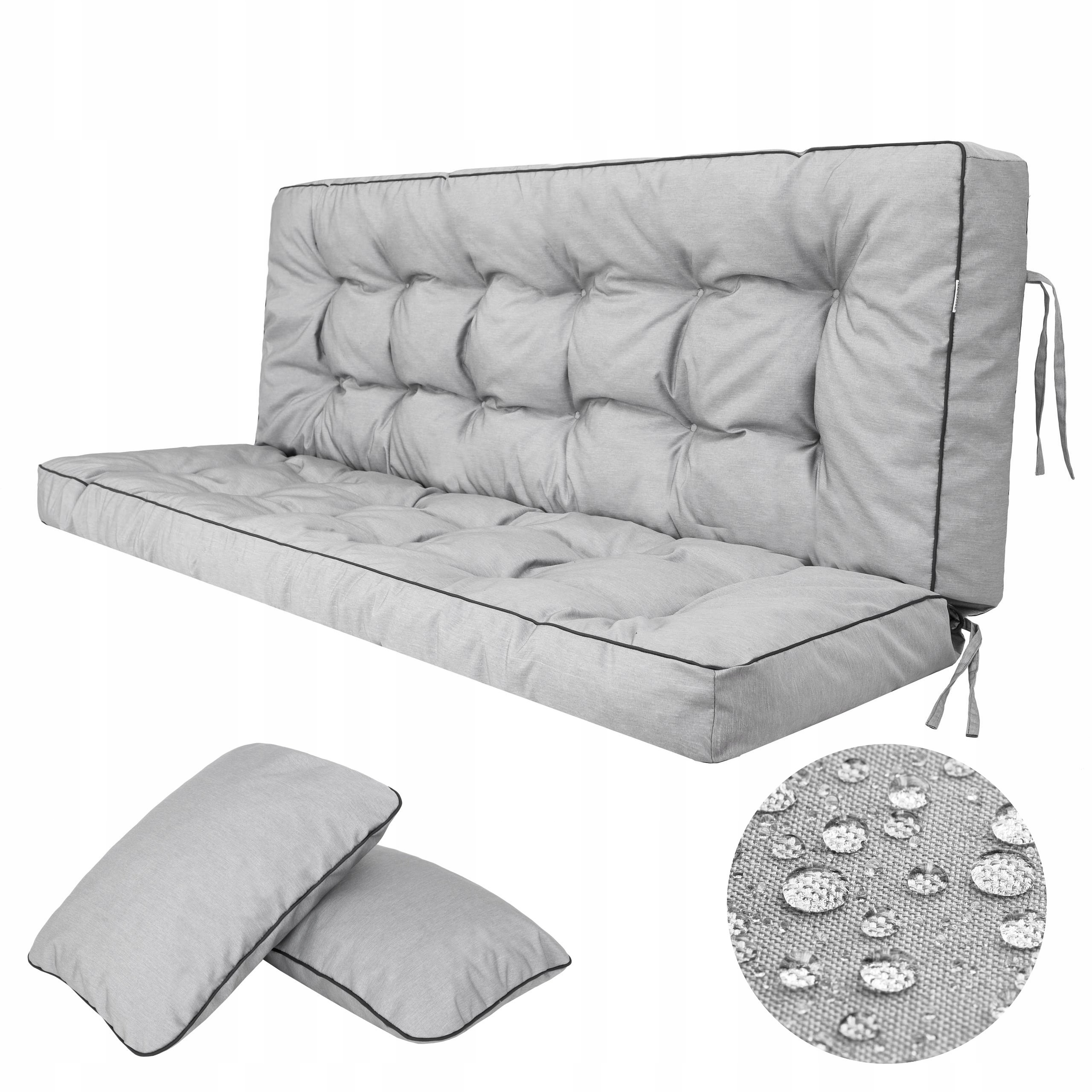 Polštář na houpačku Poduška na zahradní lavičku Voděodolná 120 cm 2 Polštářky