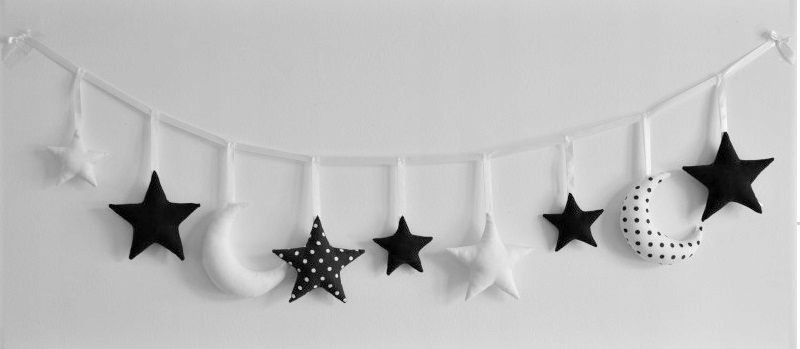 Гирлянда Большой Контраст бело-черная