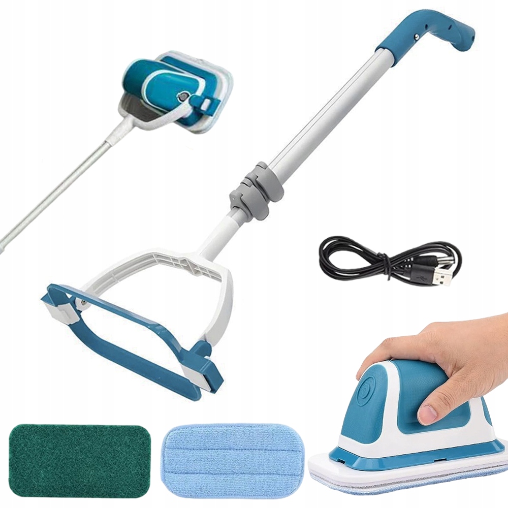 Bezdrátový kartáč na čištění 180 stupňů s mikrovláknem a nylonem 9v1