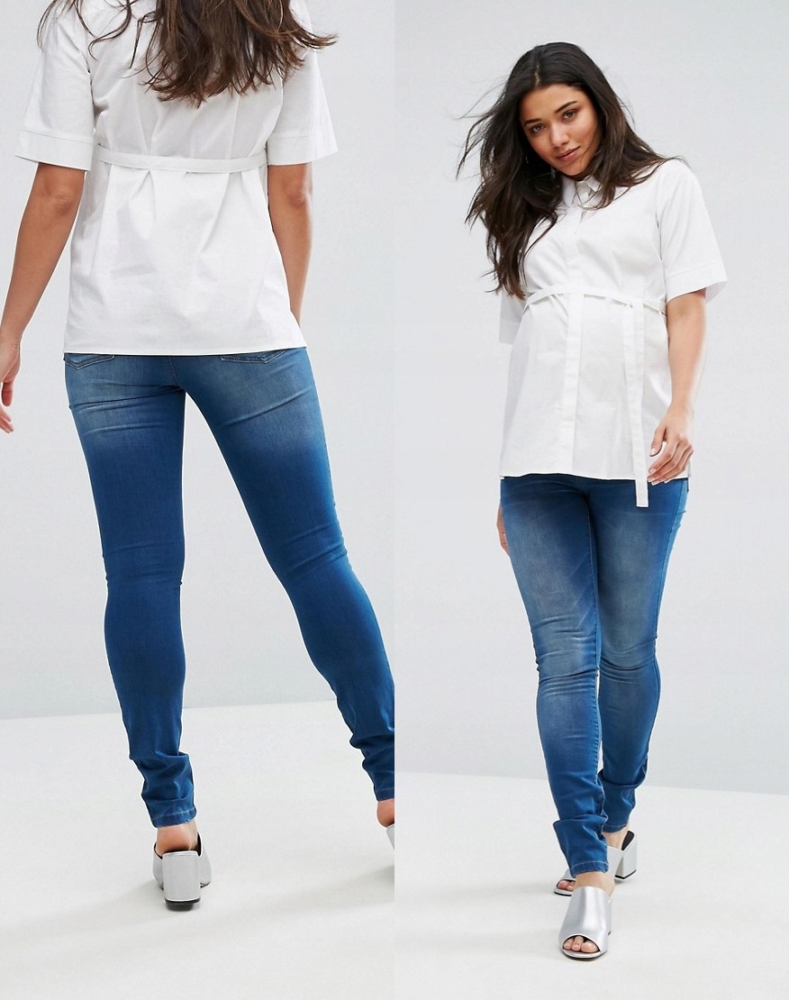 MAMALICIOUS JEGGINSY Z REGULACJĄ W26 296