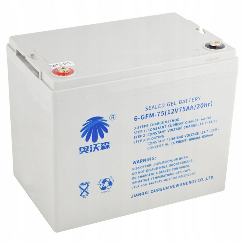 0042 - Батарея электрическая тележка мачты WS15 12V 75Ah