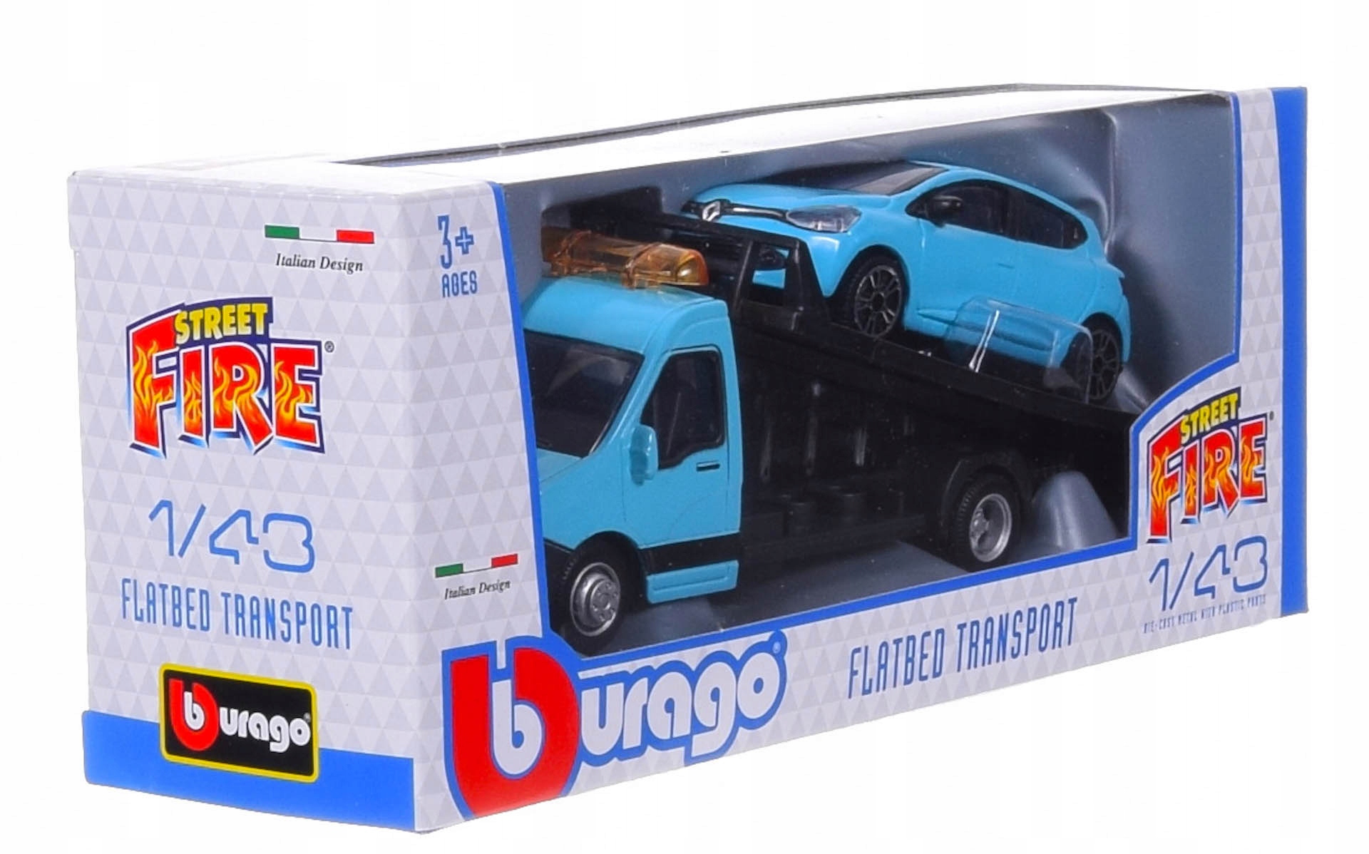 BURAGO FLATBED TRANSPORT RENAULT CLIO MODEL METAL Marka Bburago