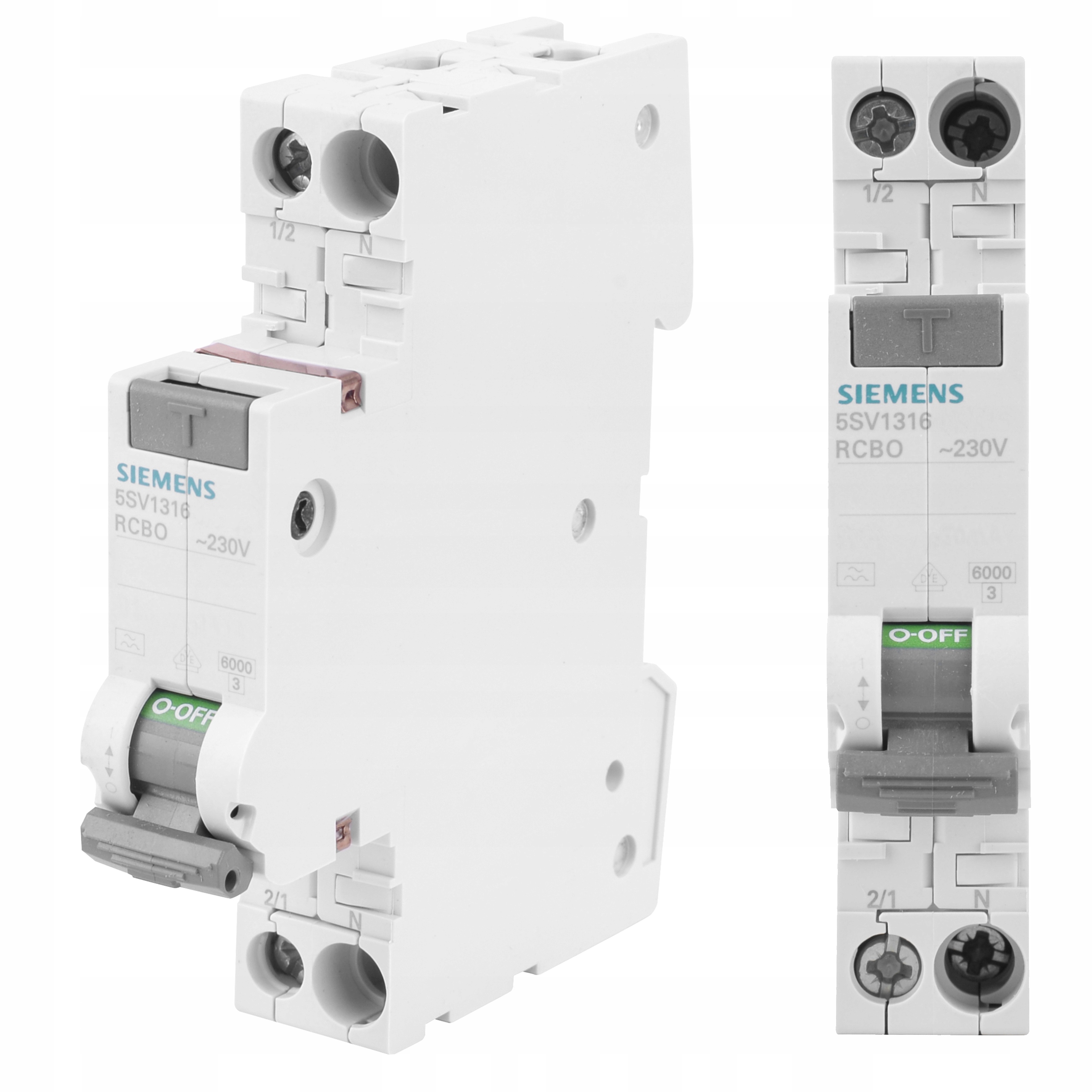 Diferenciálny a nadprúdový vypínač 2P B 16A 0,03A Typ A 6kA 30mA 230V Siemens