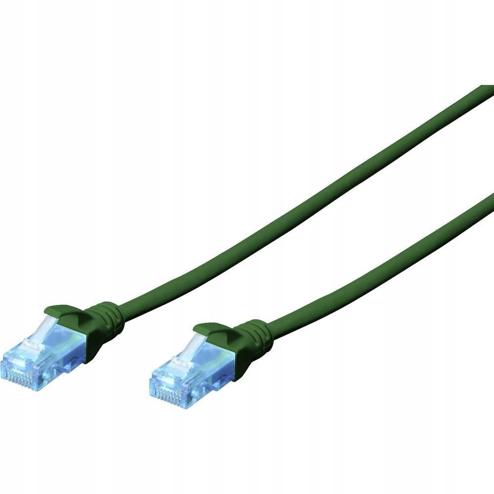 Digitus Patch cord kat.5e UTP, CU, AWG 26/7 3m Zielony