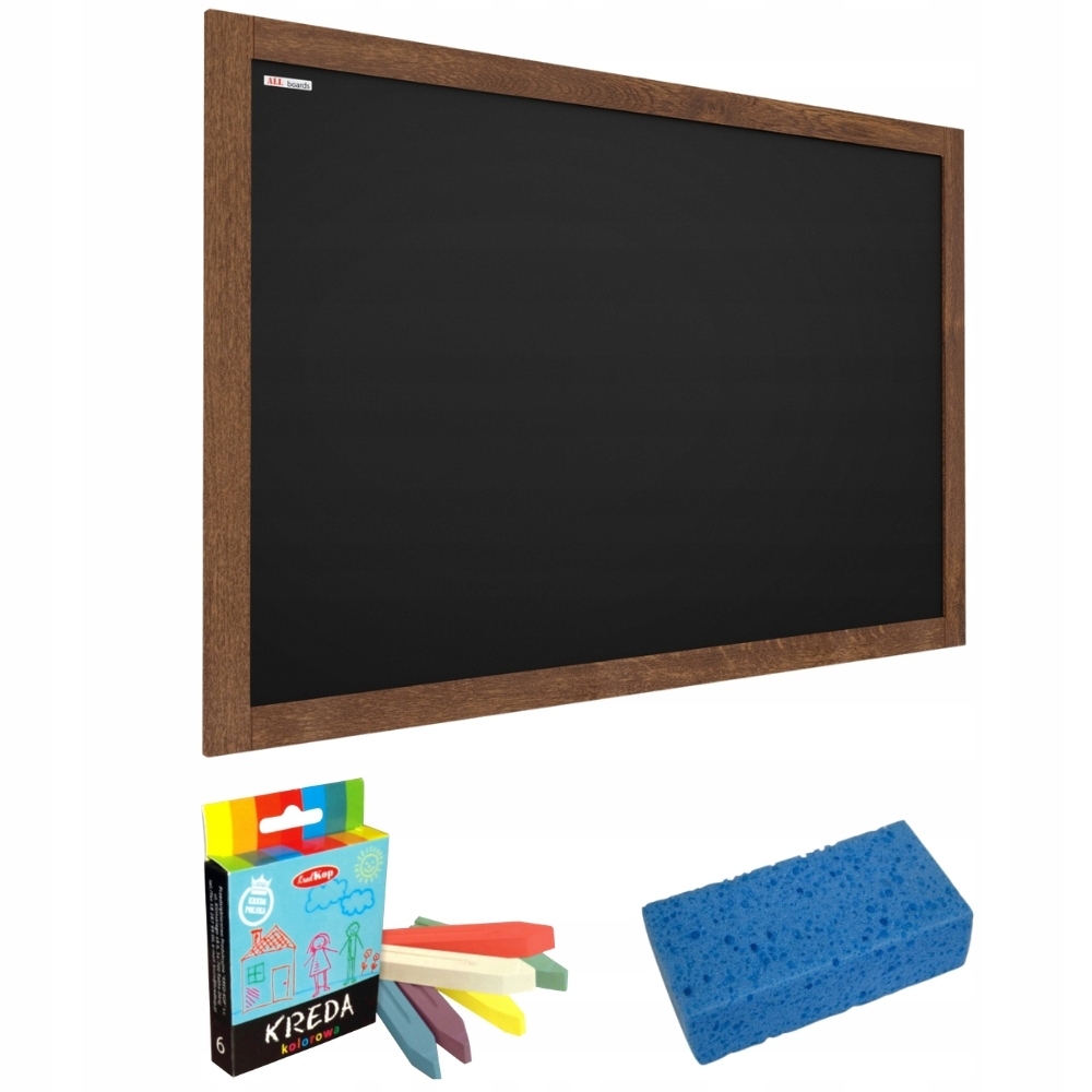 

Tablica kredowa 150x100cm drewniana rama kreda