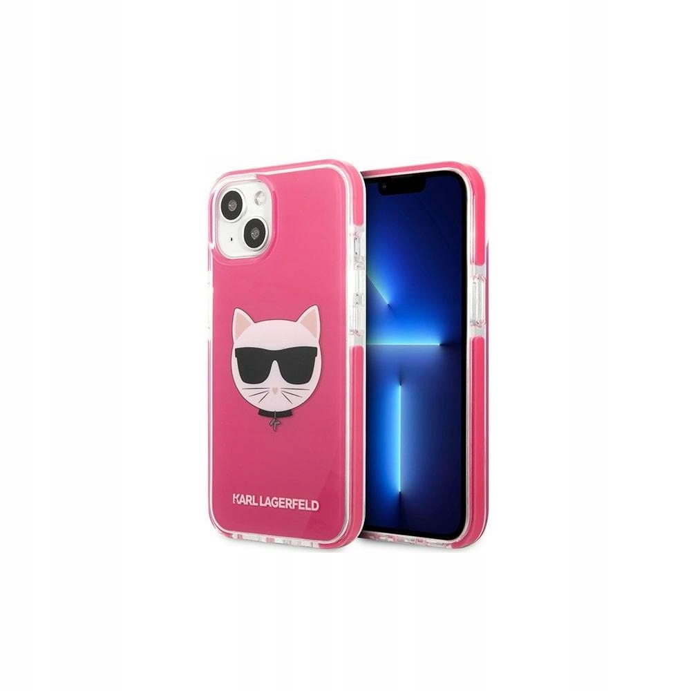 Etui Karl Lagerfeld Choupette Head na iPhone 13 Pro iPhone 13 fuksjowy