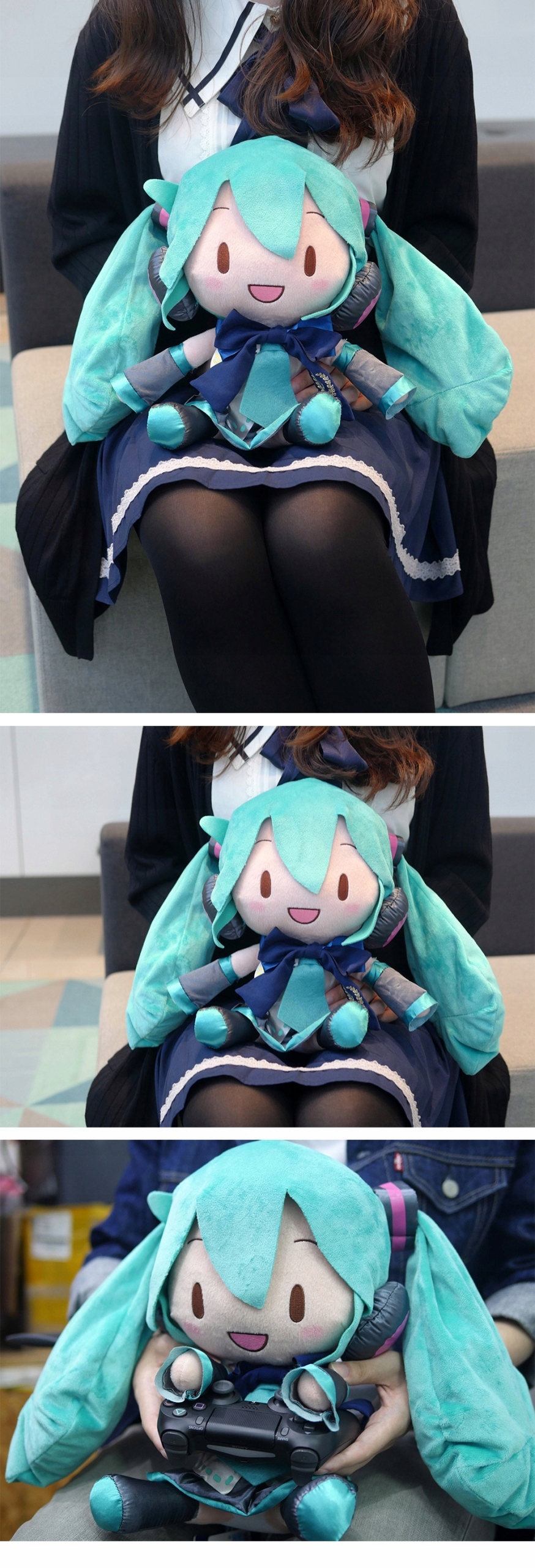 HATSUNE MIKU PLUSH TOY ANIME DOLL 32CM Kolor dominujący odcienie niebieskiego