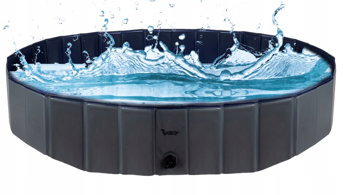 Levně Bazén pro Psa Zvířata Děti Brouzdaliště Zahradní Silný Skládací 160x30cm