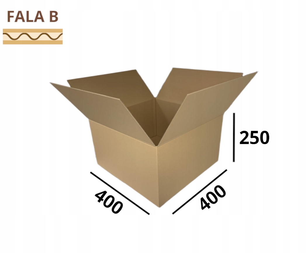 Karton 400X400X250 mm Karton klapowy 20 sztuk 40x40x25 pudełka