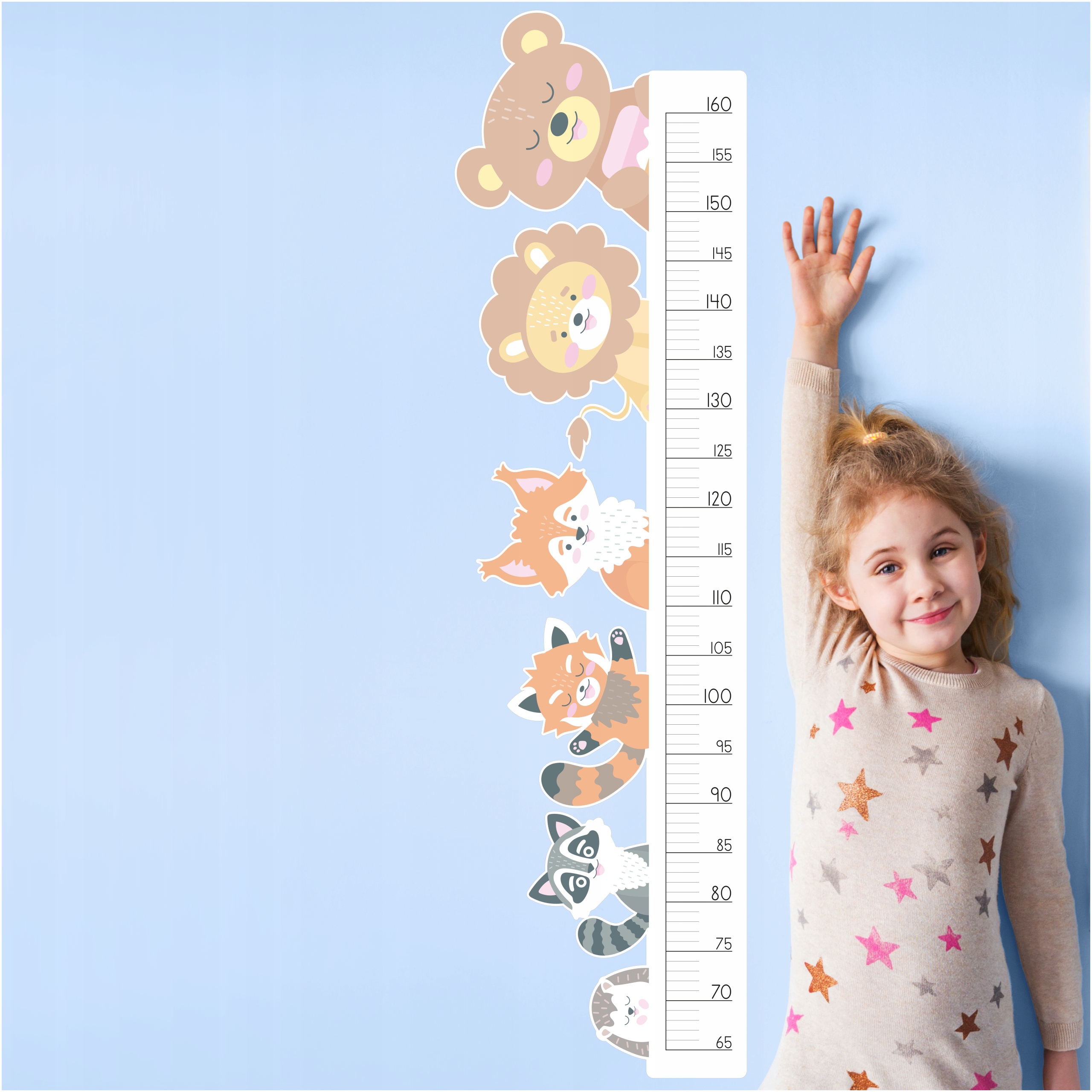 naklejka miarka wzrostu zwierzątka 30x110 Stan opakowania oryginalne