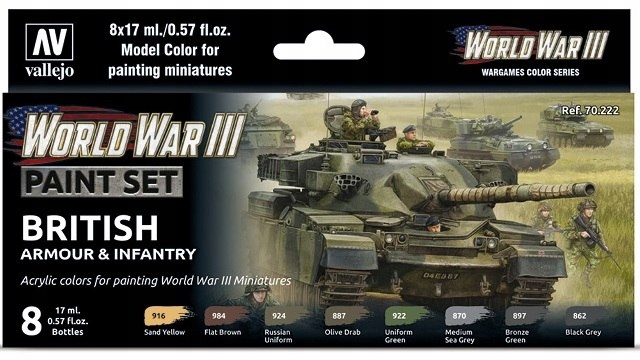 Barvy Vallejo 70222 Model Color British Armor
