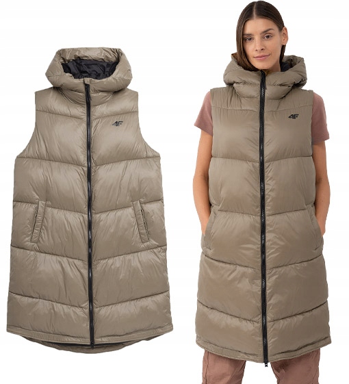 Péřová vesta 4F vesta s kapucí S