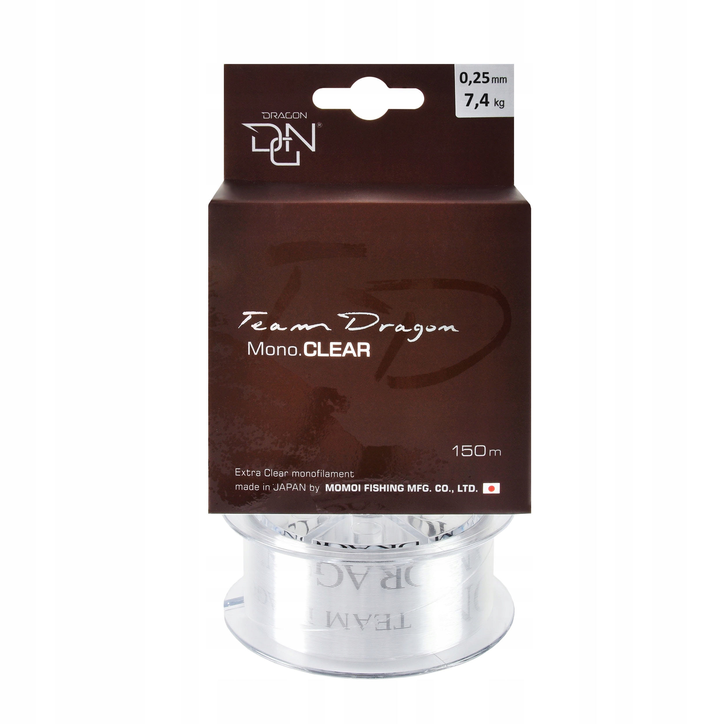 Żyłka Team.DRAGON Mono.CLEAR Momoi 0.25mm/7.40kg/150m 1szt