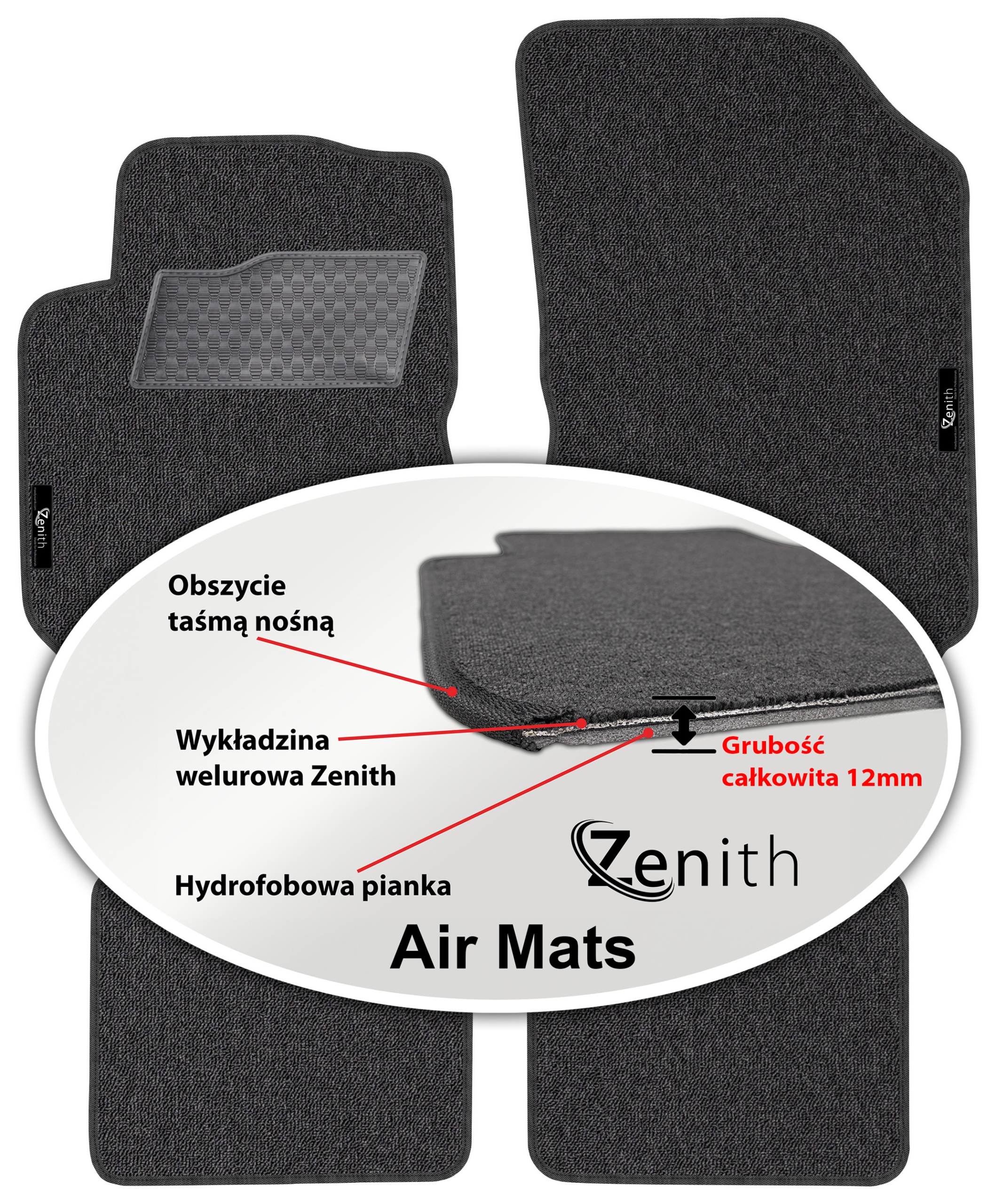 Citroen C4 Cactus 2014-2020 Velurové koberce do auta Zenith Air Mats