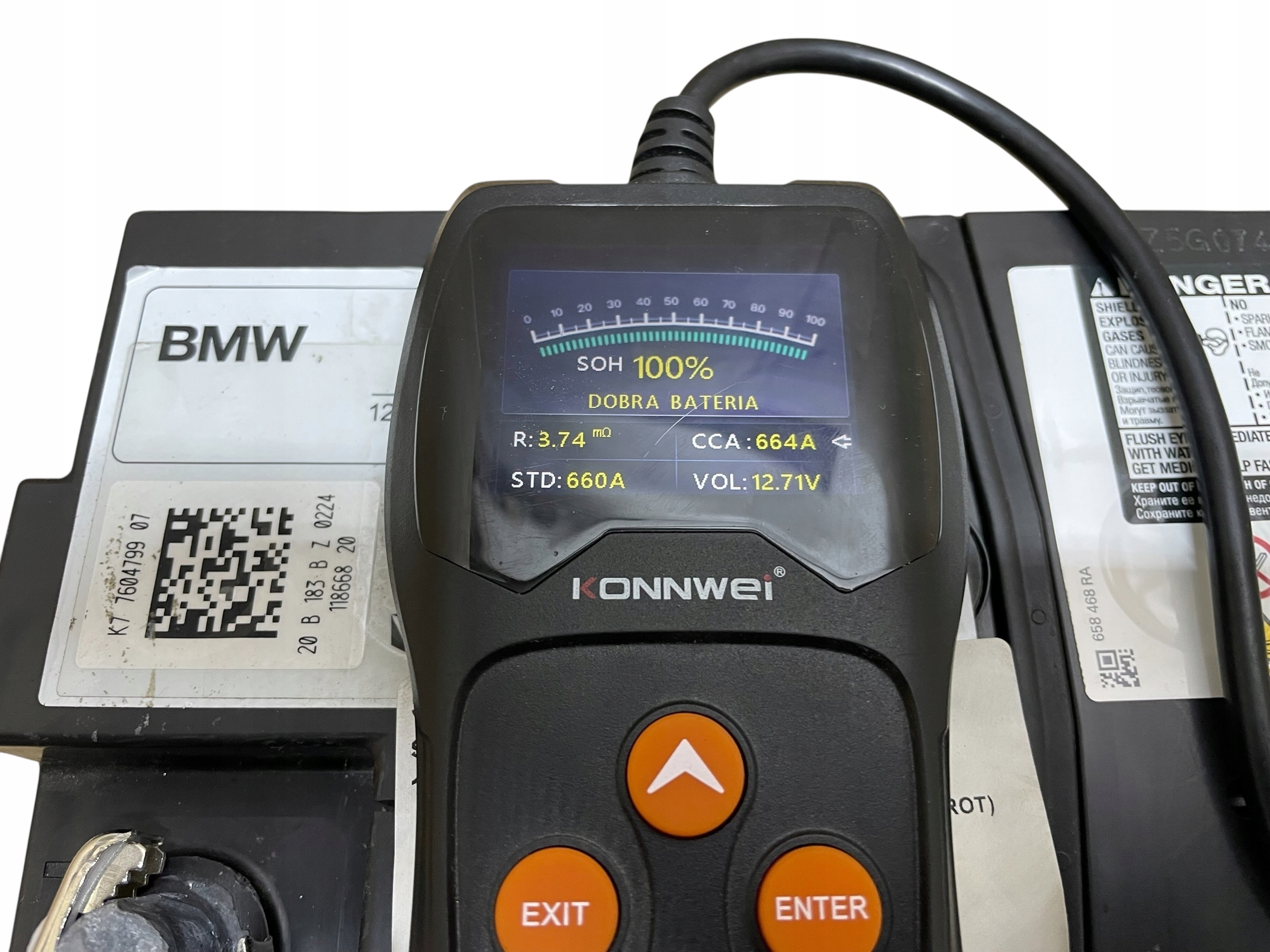AKUMULATOR AGM START-STOP 12V 60AH 660AH BMW 2020R Original
