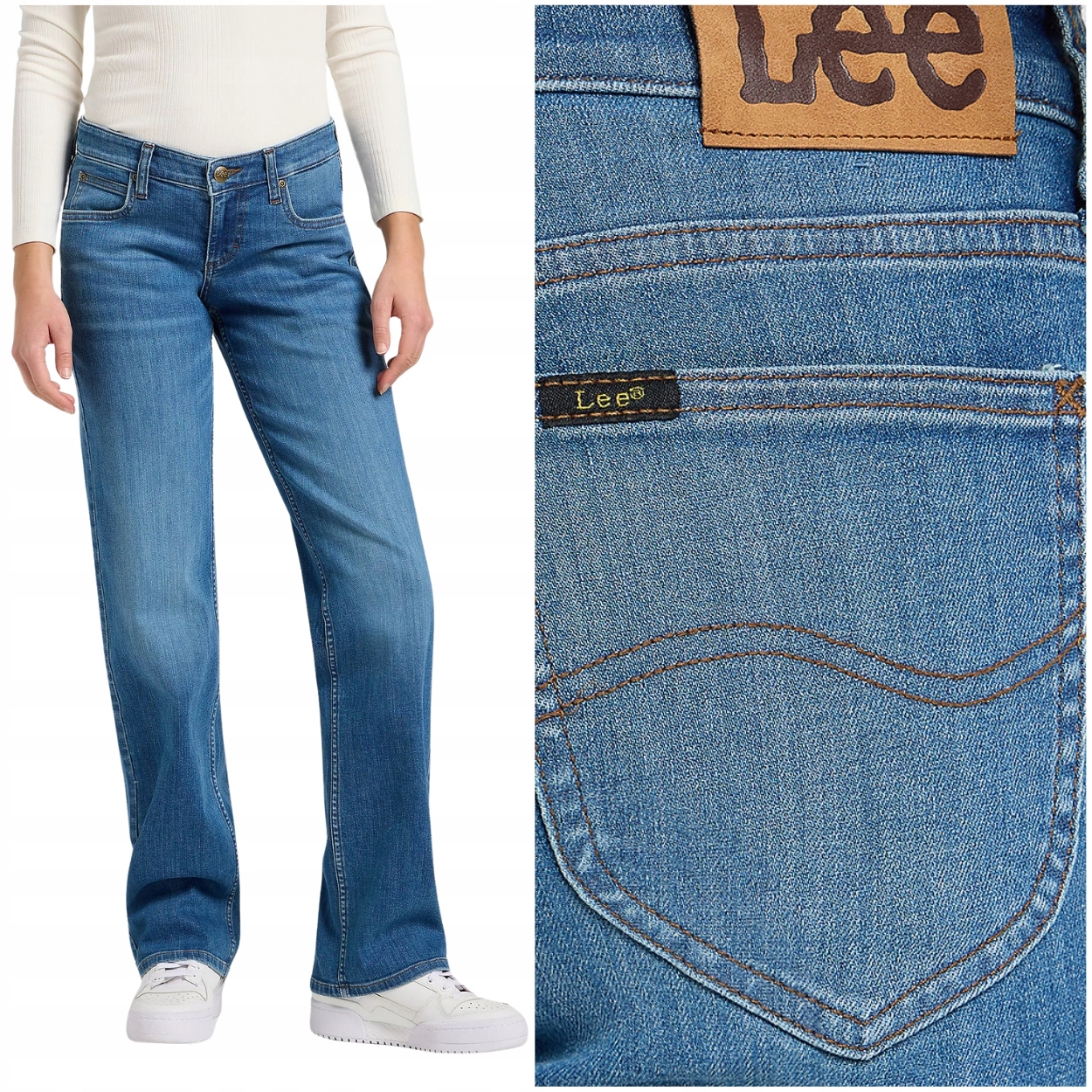 Lee Zoe Just Blaze nízké volné rovné dámské džínové kalhoty W30 L31