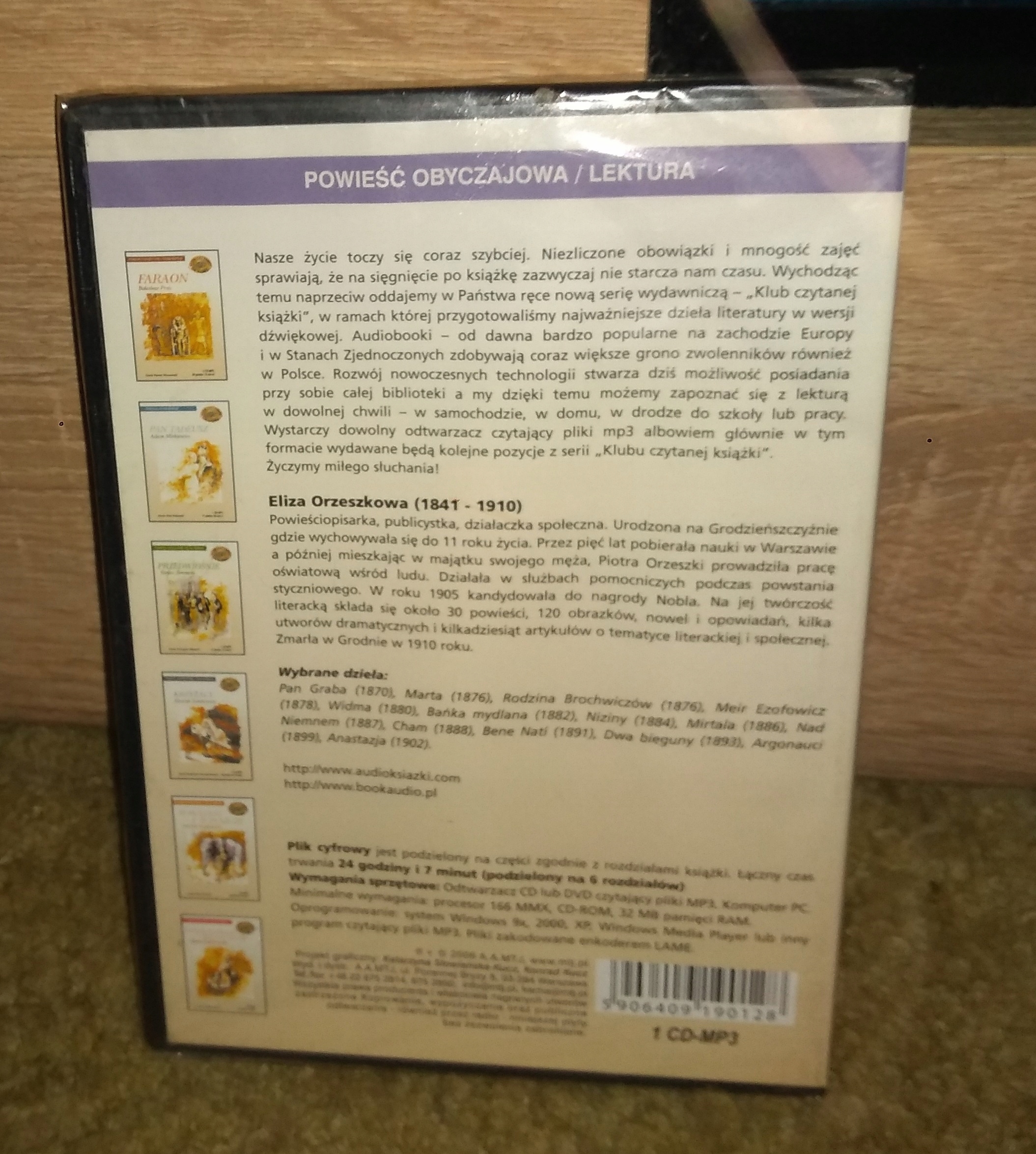 NAD NIEMNEM / ELIZA ORZESZKOWA / FOLIA / AUDIOBOOK / ISBN 5906409190128