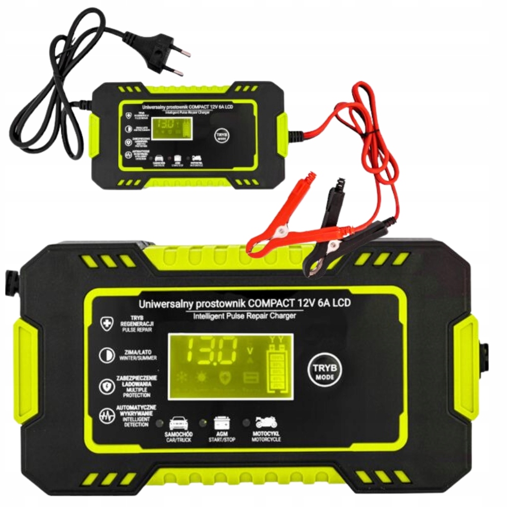 PROSTÓWNIK DO AKUMULATORÓW INTELIGENTNY FUNKCJA NAPRAWY 12V 6A KRAFT&DELE