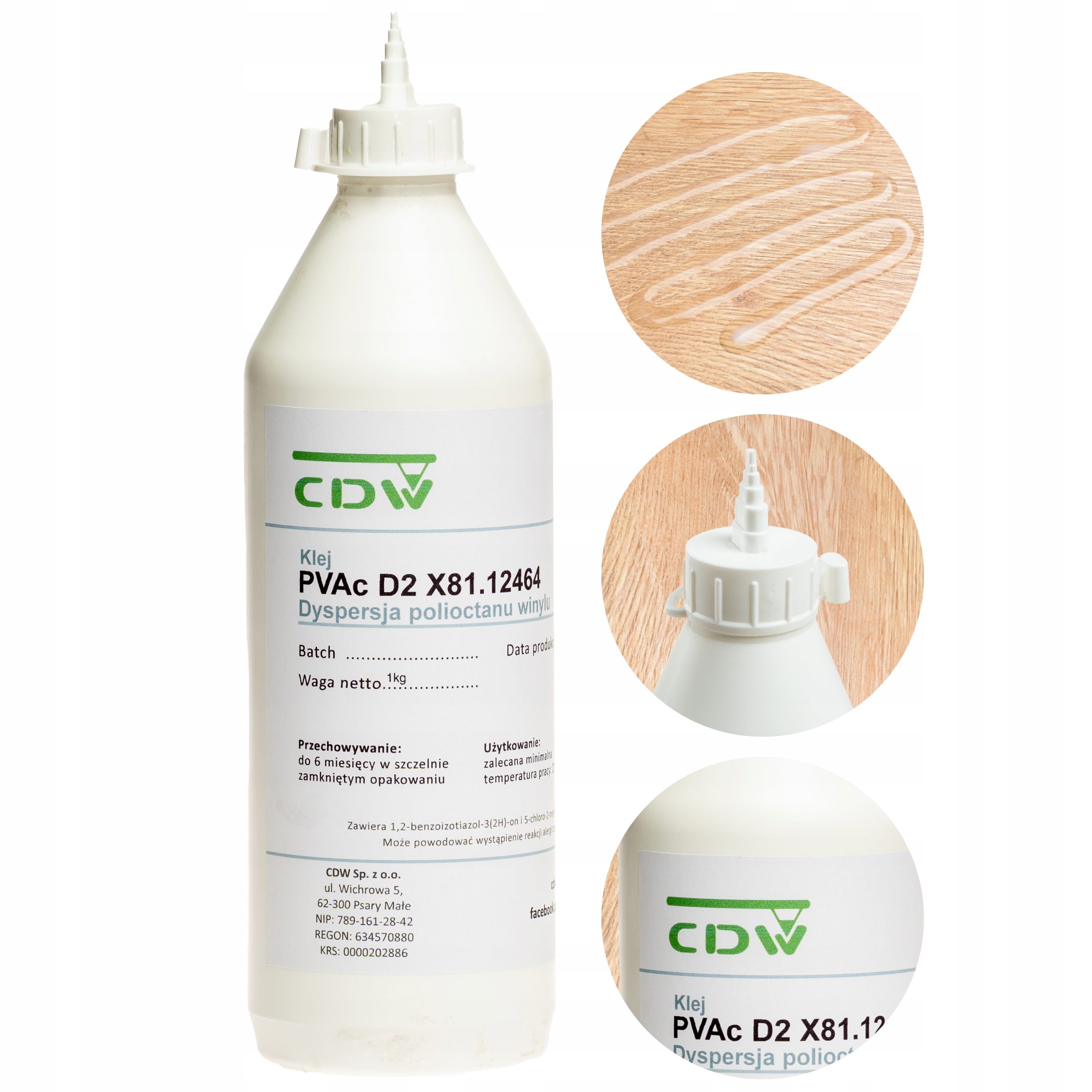 KLEJ INTROLIGATORSKI WIKOL DO DECOUPAGE PAPIERU TEKTURY 1KG PRZEZROCZYSTY