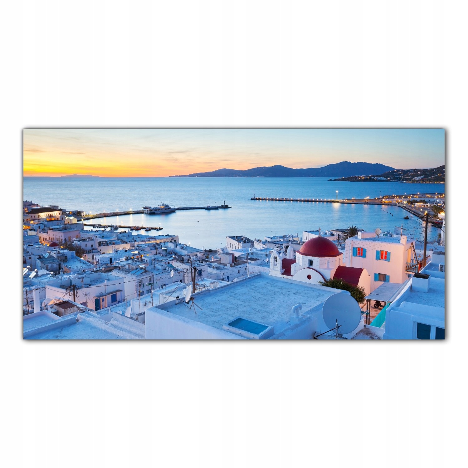 

Obraz na szkle Foto Mykonos Grecja Miasto 100x50