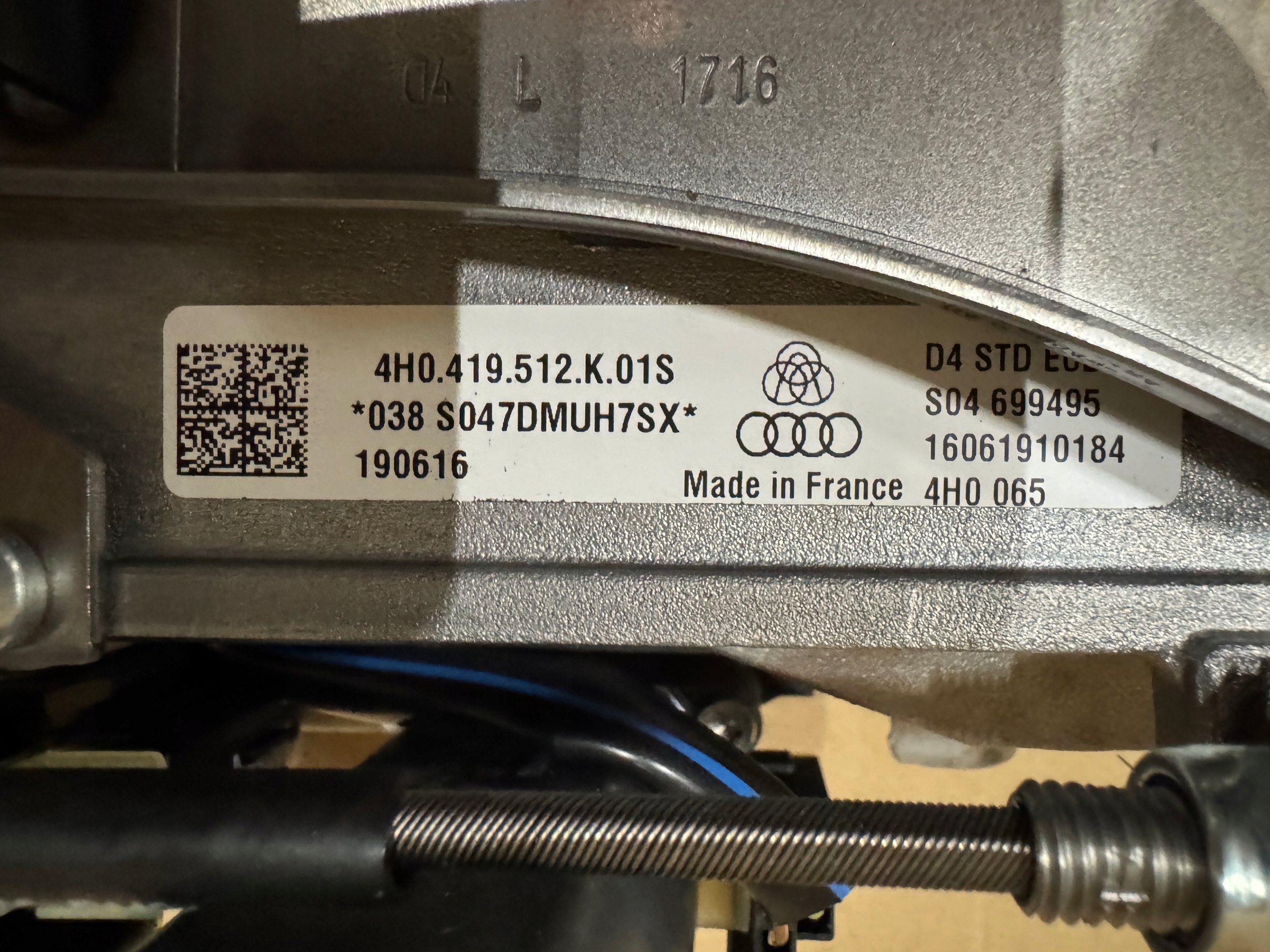 AUDI A8 D4 4H steering wheel rod electrical control unit 4H0419512K 77km