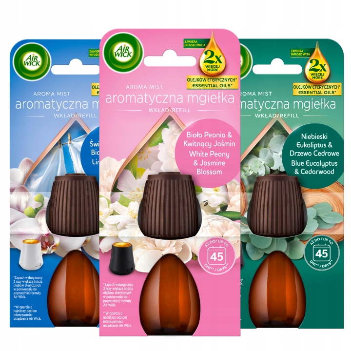 Levně Air Wick Essential Mist náplň do osvěžovače MIX vůní 20 ml x 3