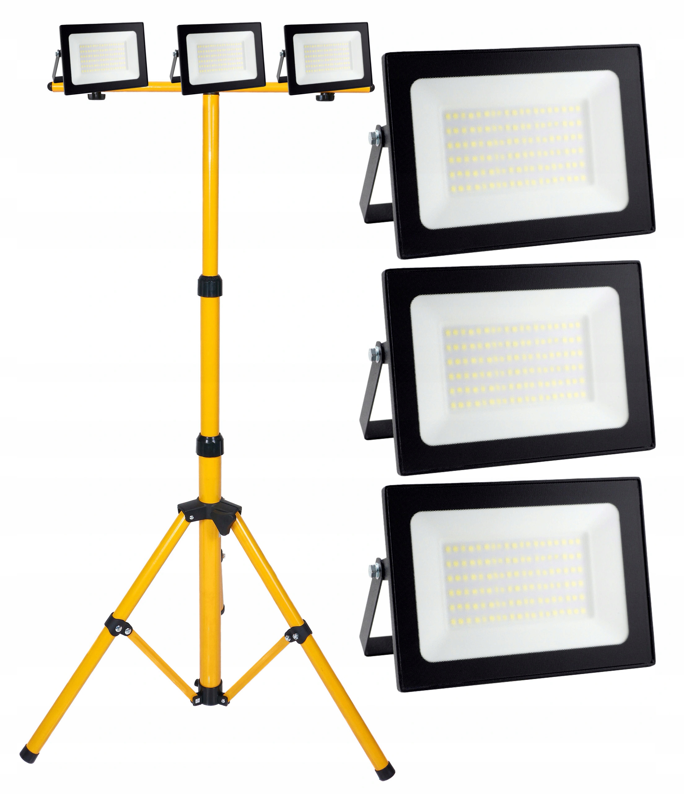 Halogénový Led reflektor 3x 50 W Stavebný statív 150 W Sada na opravy
