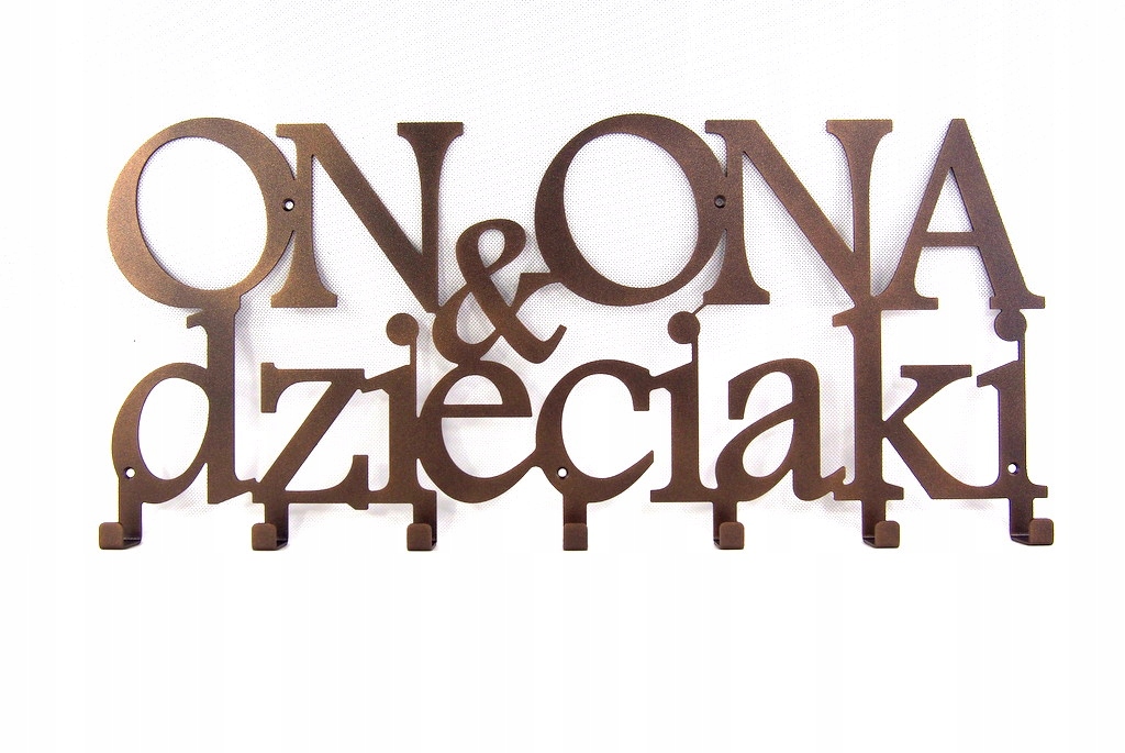 

Wieszak ścienny na ubrania klucze On Ona Dzieciaki