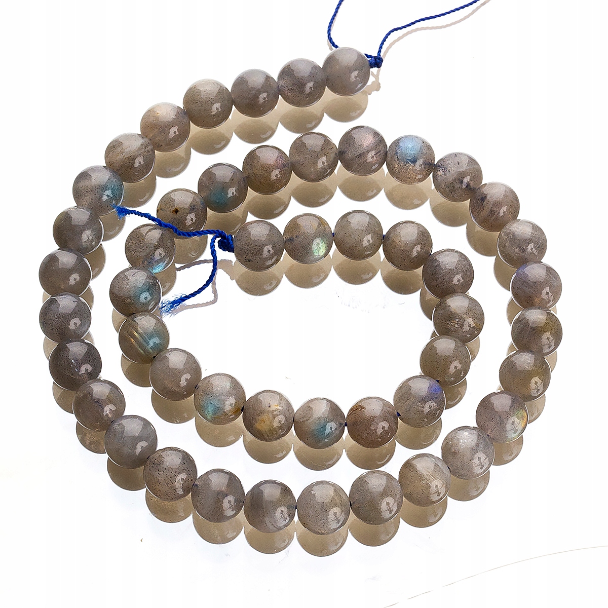 Přírodní Labradorit třída A 8mm 45ks/37cm/nic