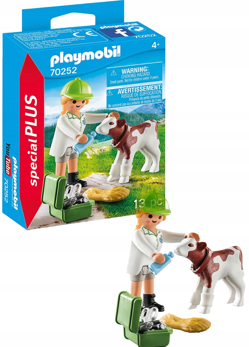 

klocki Playmobil Weterynarz krowa cielak
