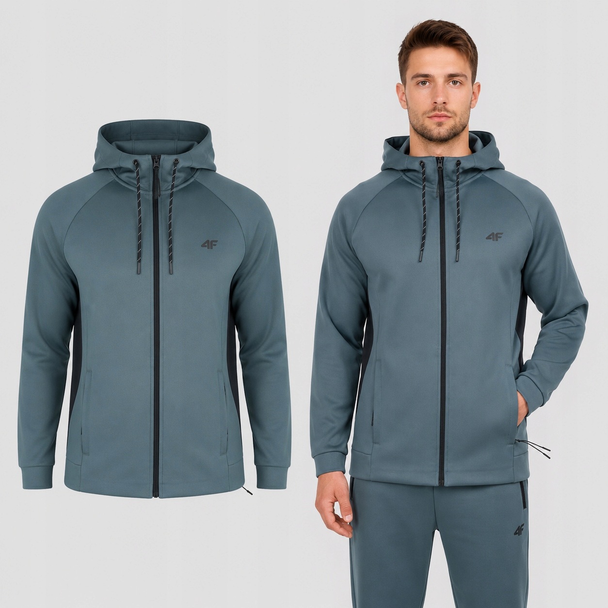 Pánská Mikina 4F Tréninková, Rychleschnoucí, Rozepínací, M M0975 AW26