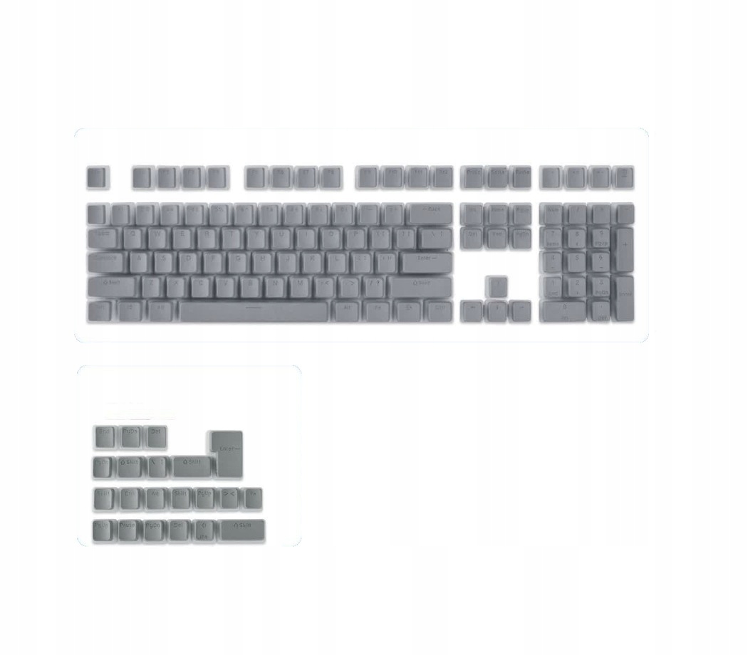 Klávesy pro mechanickou klávesnici Pbt Keycaps Pudding 129ks Gray Šedé