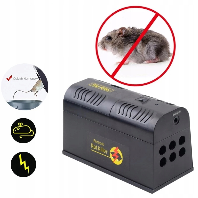 ELEKTRYCZNA PUŁAPKA NA SZCZURY MYSZY GRYZONIE Rodzaj pułapka