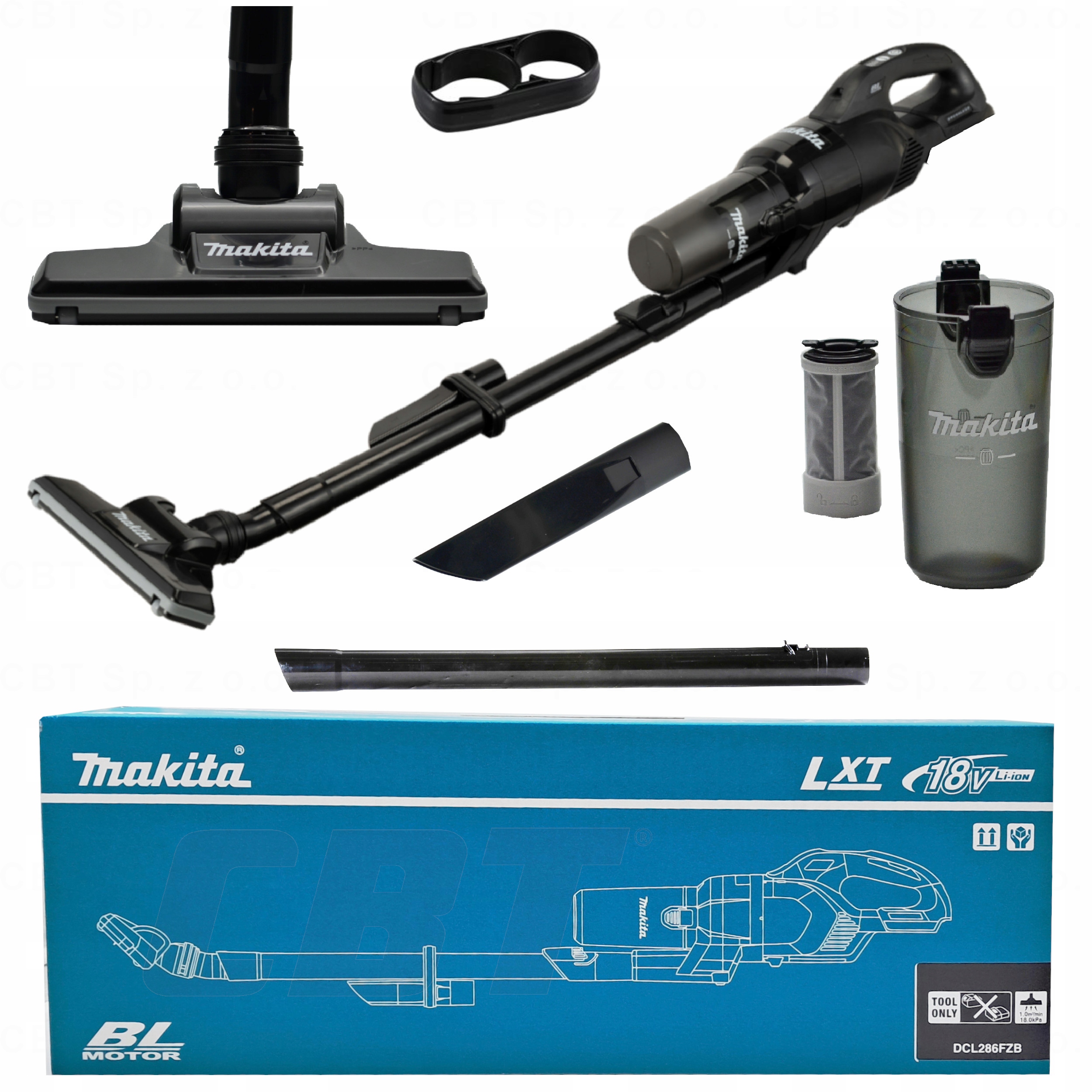 Mocny Odkurzacz Akumulatorowy Pionowy Oryginał Polska Czarny Cyklon 18V Lxt