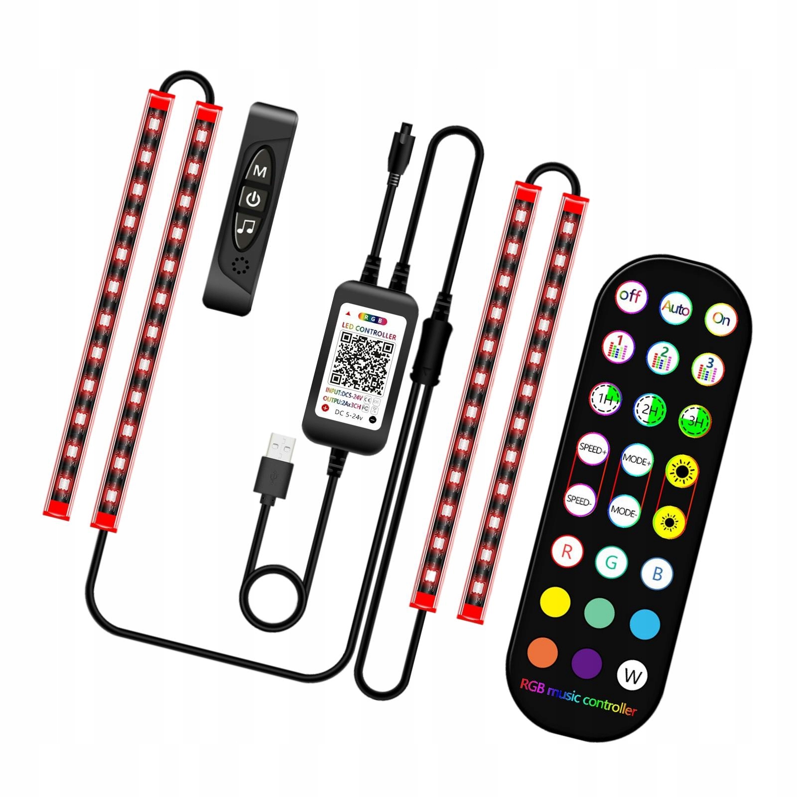 Внутреннее освещение Bluetooth 2 линии дизайн