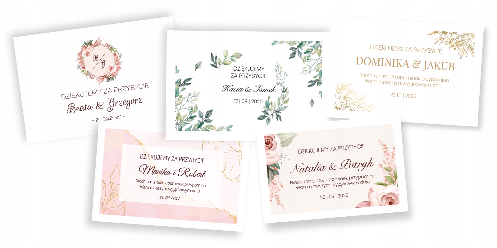 

90 sztuk Naklejki okolicznościowe weselne Kreator