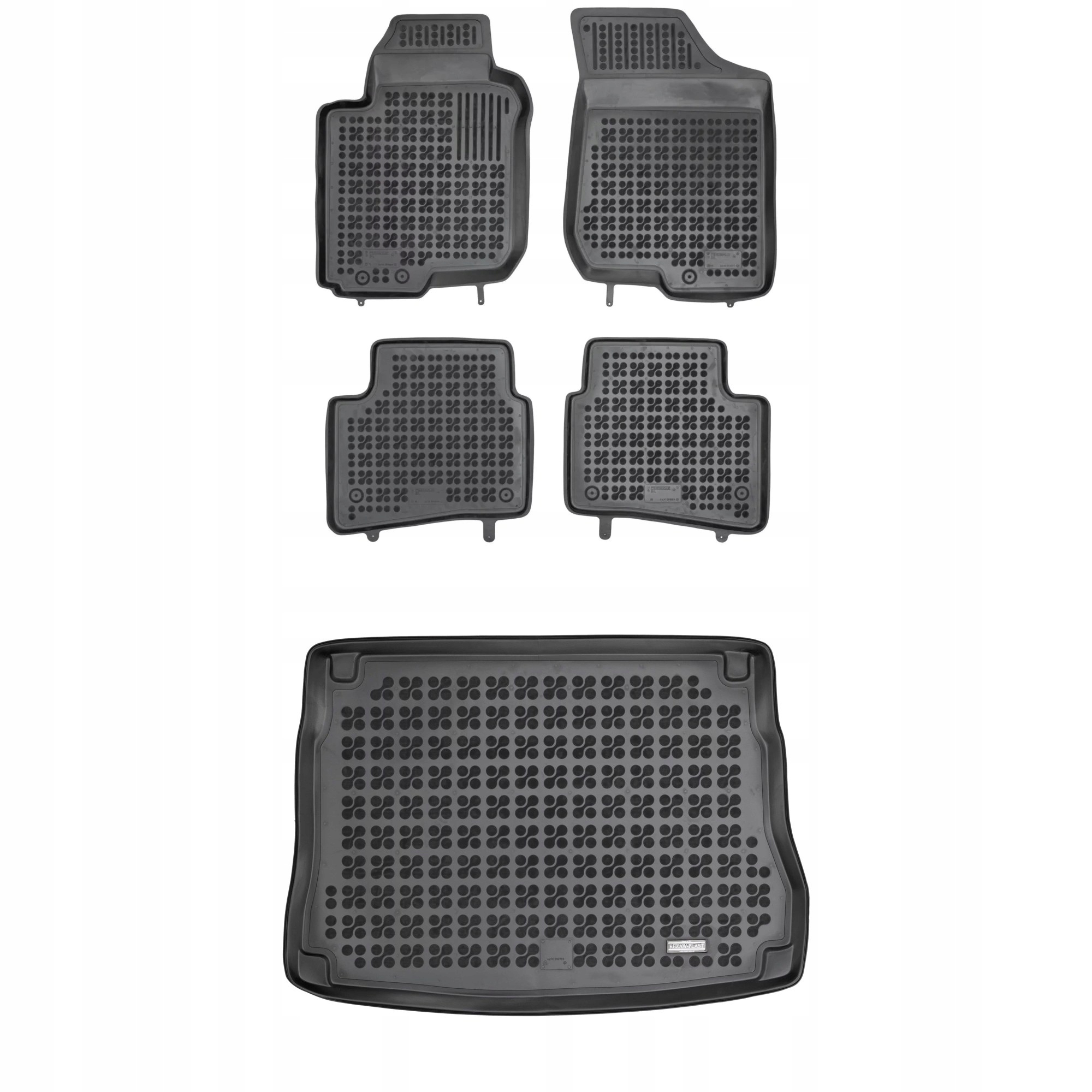 Gumová sada koberčekov a rohoží pre Kia Proceed I 2007-2012 Hatchback pre 3 osoby