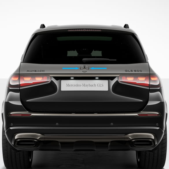 EMBLEMAT GWIAZDA NA KLAPĘ MERCEDES GLS X167 V167 A1678172601 CZARNY CHROM Średnica 92 cm