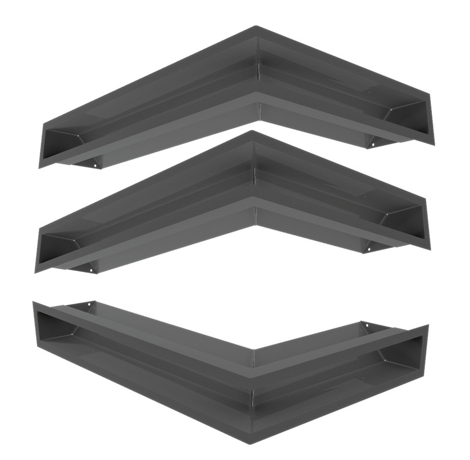 Krbová mřížka rohová Luft 60x40x9 pravá 3ks