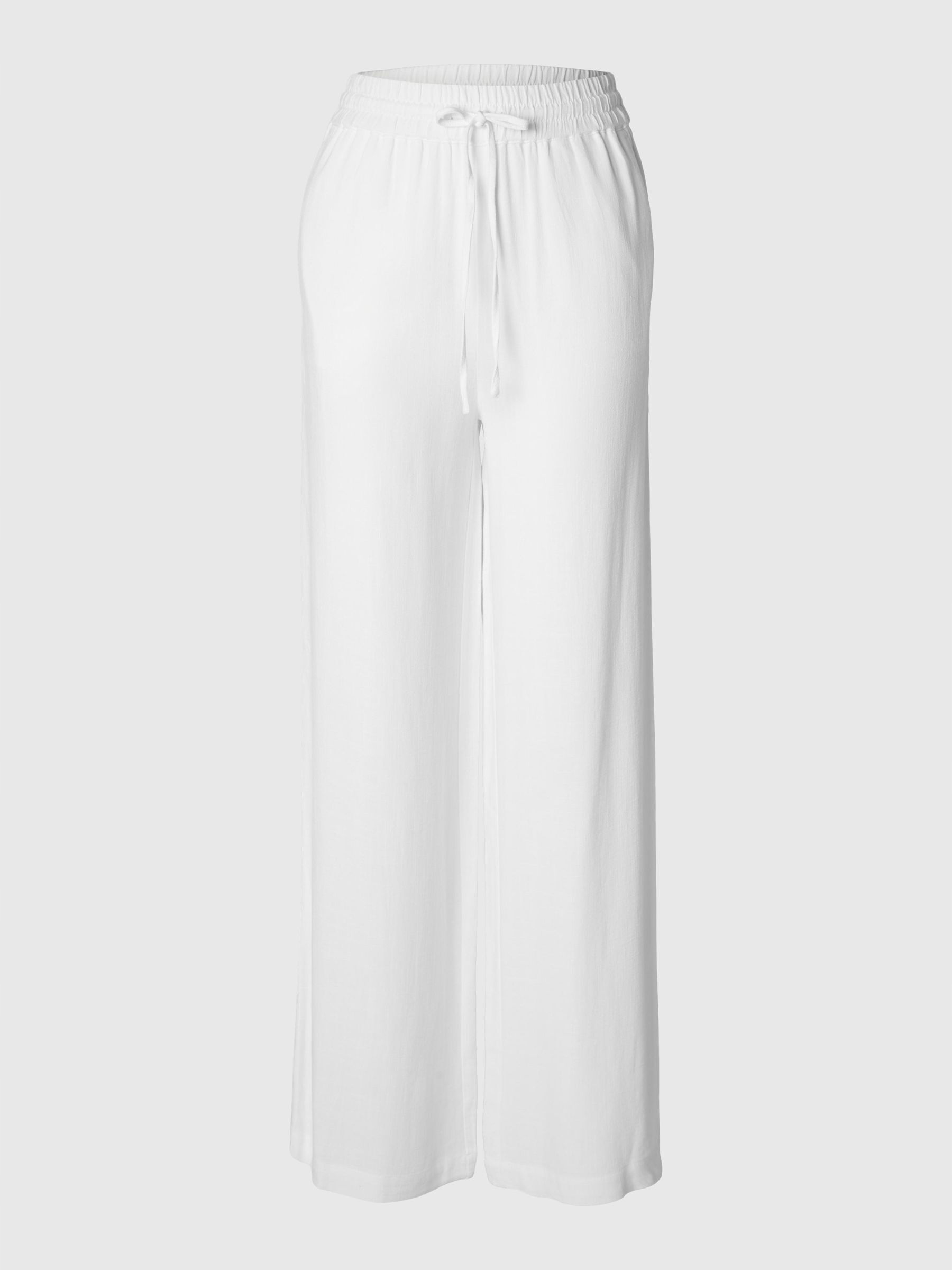 Selected Femme elegantní dámské kalhoty rovného střihu bílé velikost 42