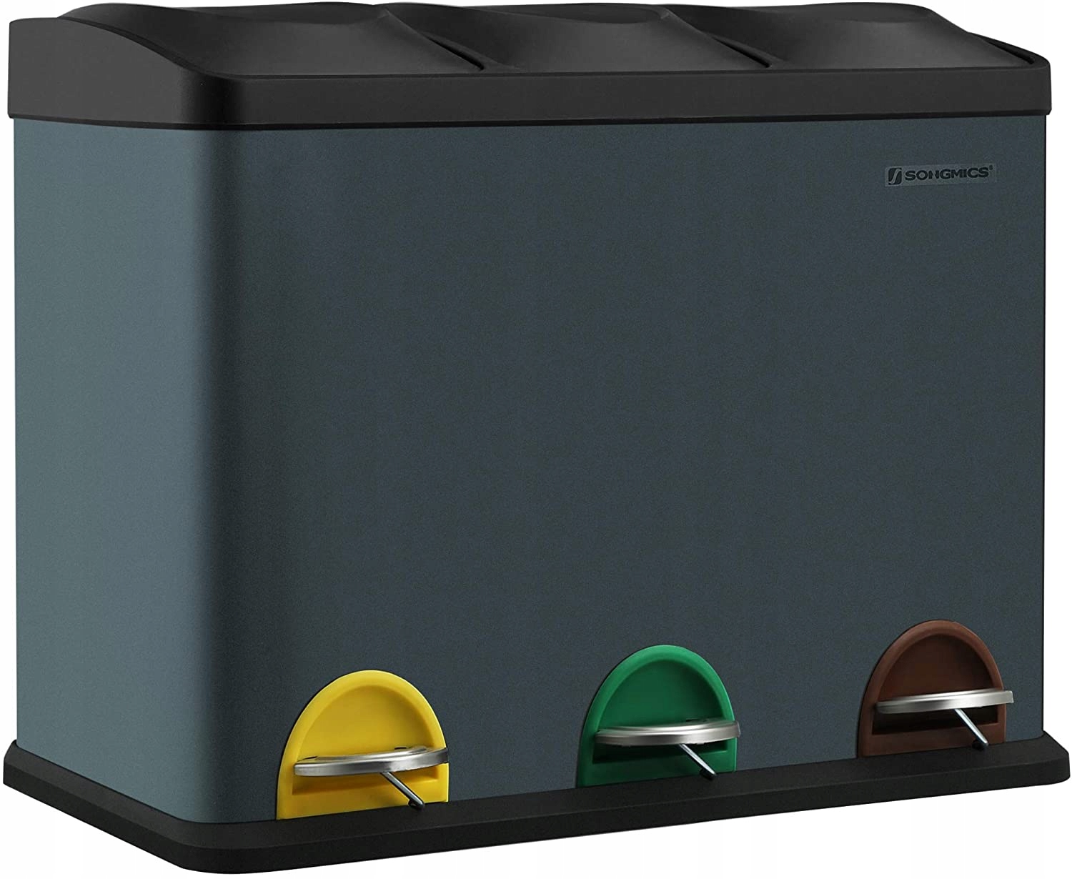 Levně Odpadkový koš plastový Songmics 45 l šedý X