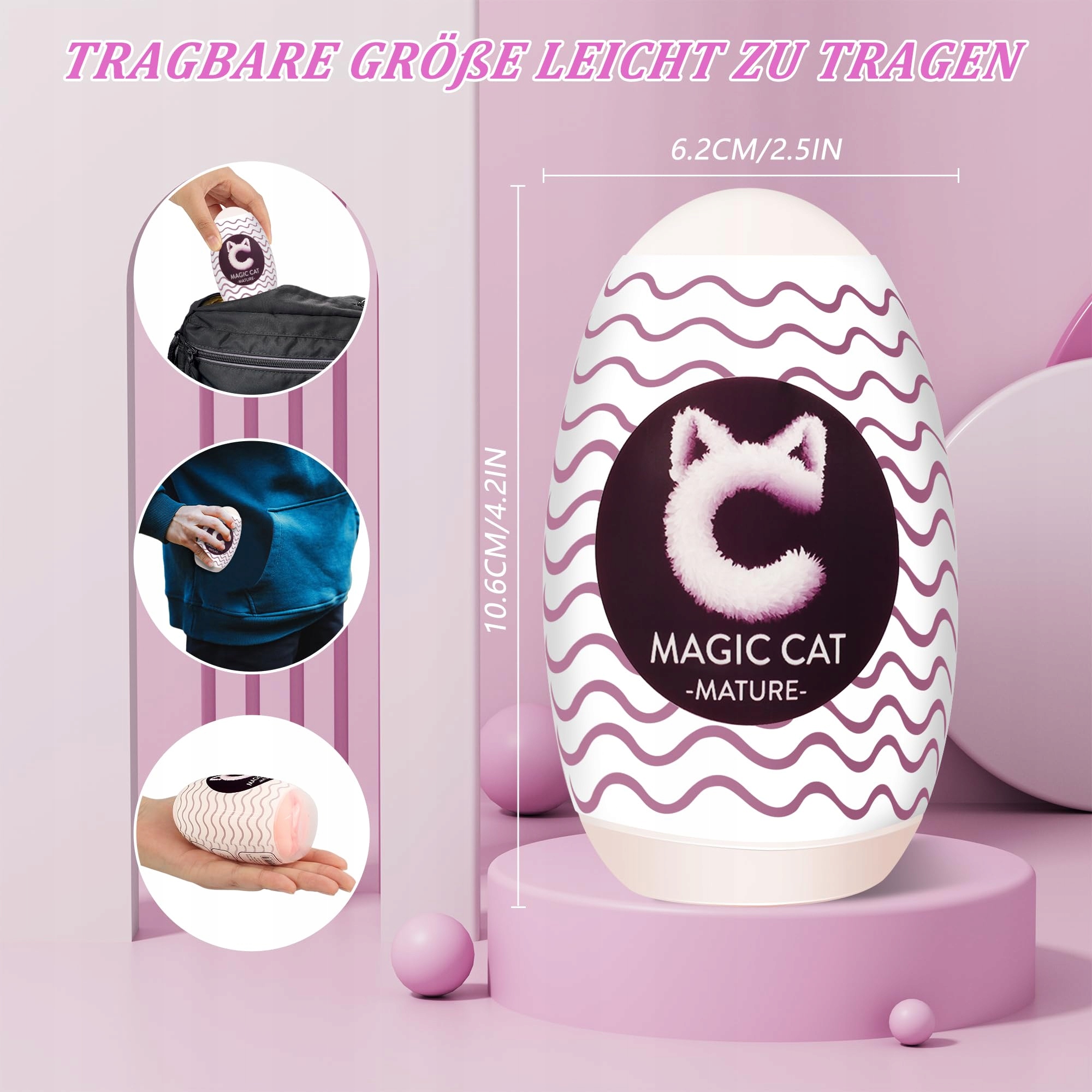EGG MASTURBATOR KIESZONKOWA POCHWA 3D REALISTYCZNE MASTURBACJA DLA MĘŻCZYZN — miniatura 5