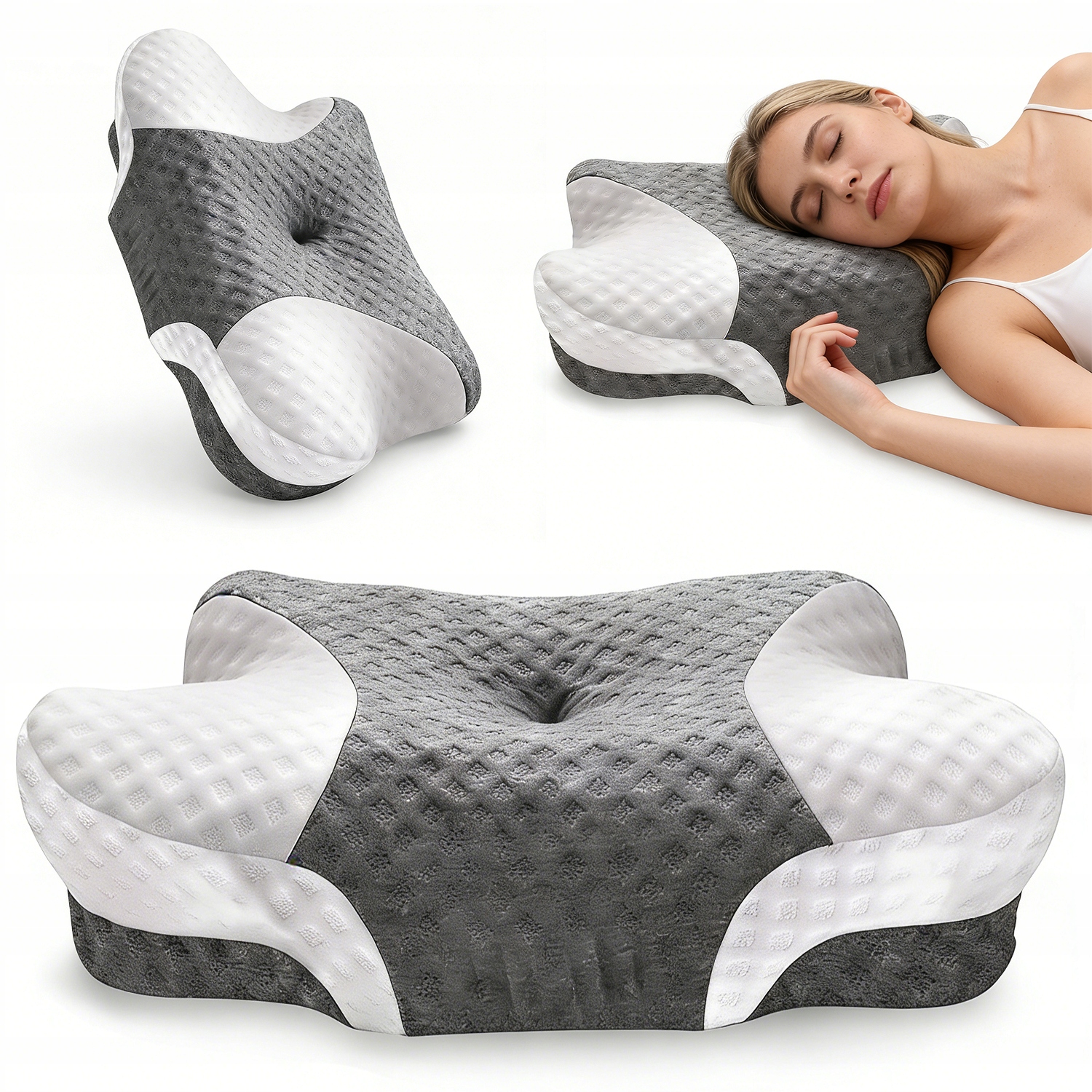 Poduszka Ortopedyczna W Kształcie Motyla Ergonomiczna Z Pianką Memory Foam