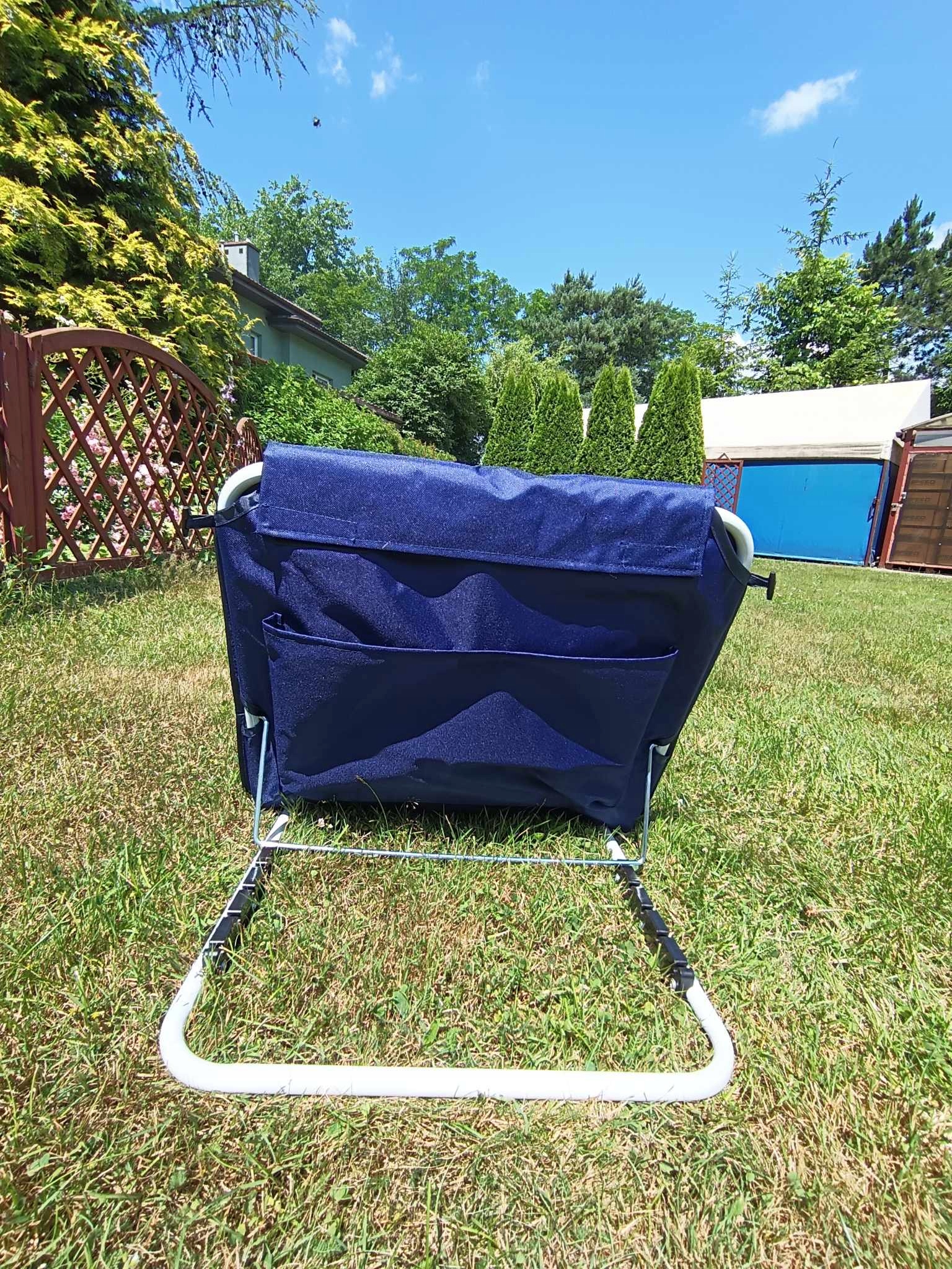 2 x LEŻAK PLAŻOWY na PLAŻĘ MATA z REGULOWANYM X5 OPARCIEM SKŁADANA DUŻA Długość (cm) 150