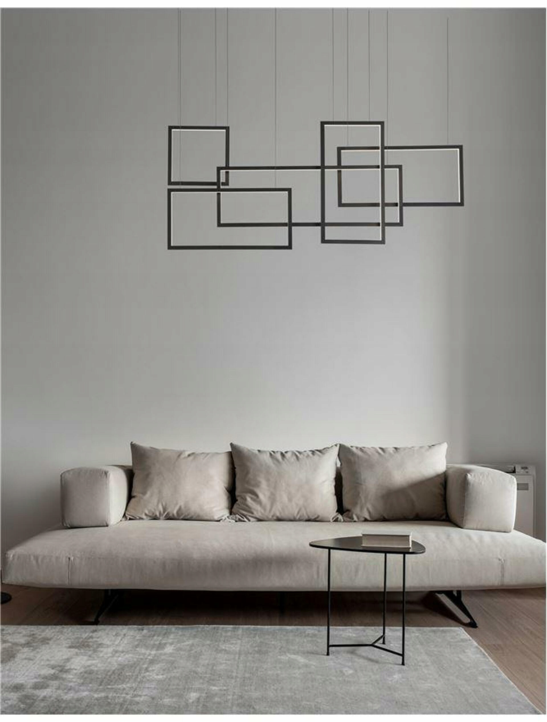 Nova Luce závesné svítidlo Cornice čierne akrylové Led 80W 230V 3000K