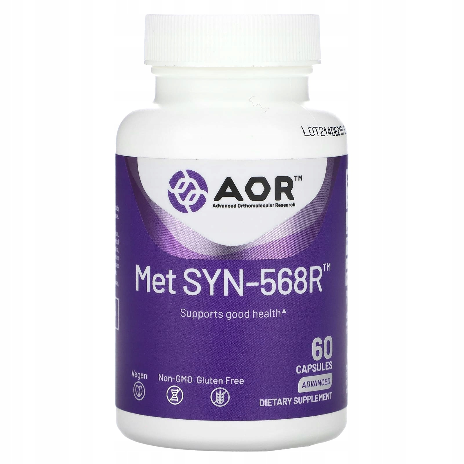 Advanced Orthomolecular Research Aor, Met SYN-568R, 60 kapslí